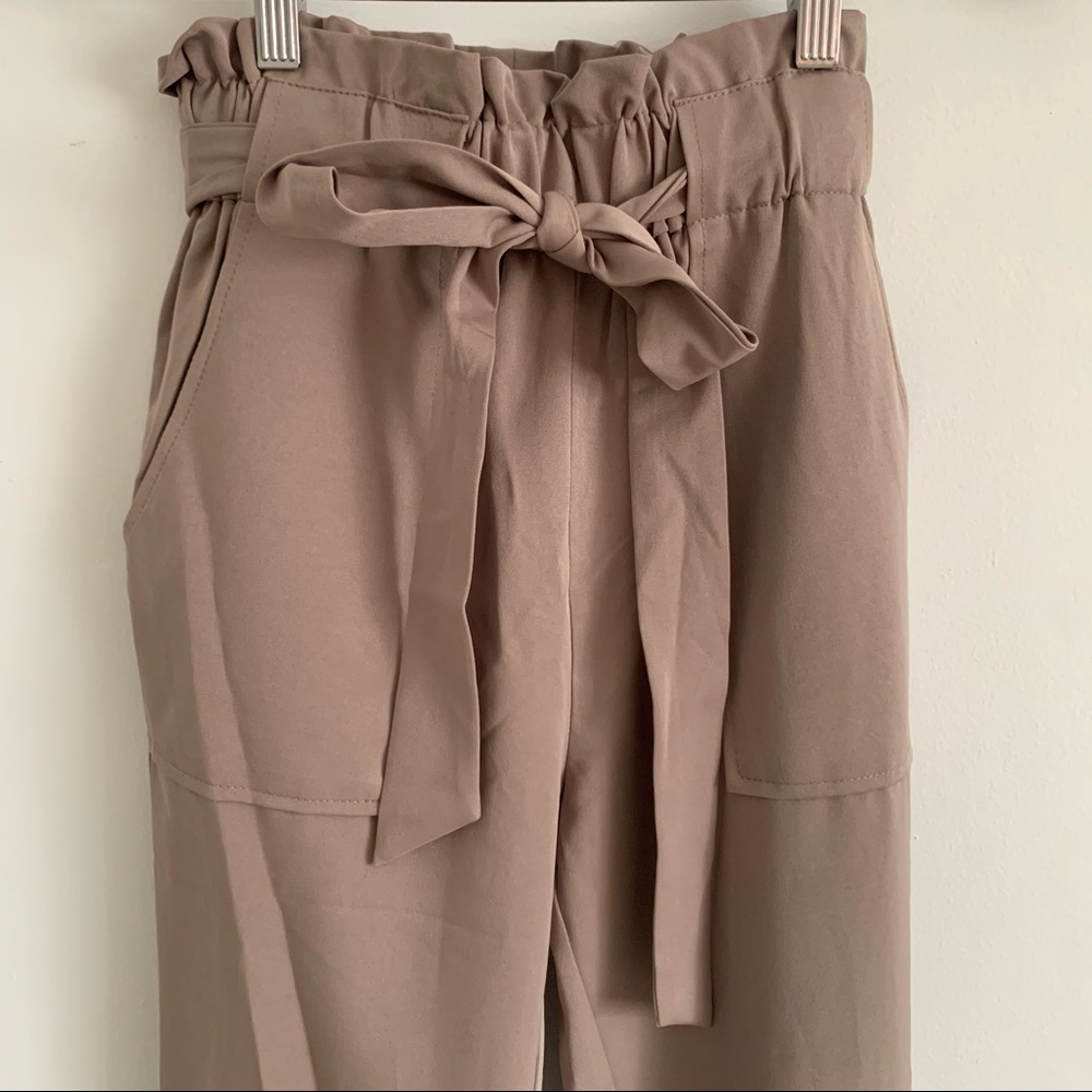 Tan Silky Trousers